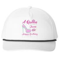 Queen was born in June Cute Funny Happy Birthday Gifts Snapback Five-Panel Rope Hat