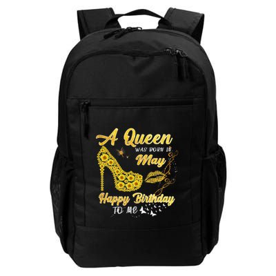 Queen was born in May Funny Sunflower Birthday Gifts Backpack
