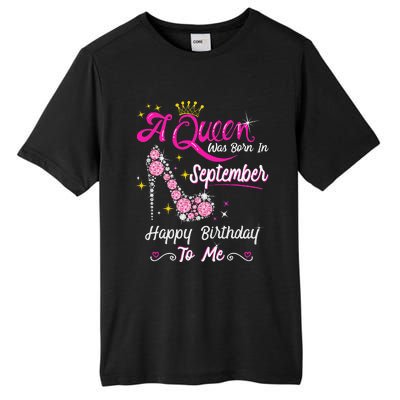 Queen was Born in September Cute Funny Happy Birthday Gift Tall Fusion ChromaSoft Performance T-Shirt