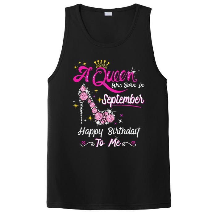 Queen was Born in September Cute Funny Happy Birthday Gift PosiCharge Competitor Tank