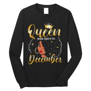 Queen Was Born In December Shirt Girls December Birthday Long Sleeve Shirt