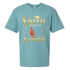 Queen Was Born In December Shirt Girls December Birthday Sueded Cloud Jersey T-Shirt