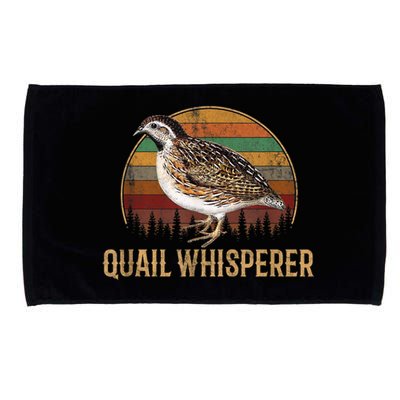 Quail Whisperer Funny Gift Microfiber Hand Towel