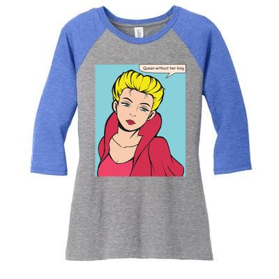 Queen Without Her King Women's Tri-Blend 3/4-Sleeve Raglan Shirt