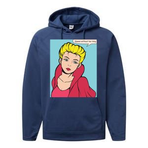 Queen Without Her King Performance Fleece Hoodie