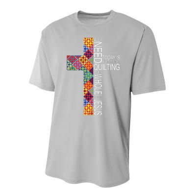 Quilting Whole Lot Of Jesus Cross Gifts For Quilters Performance Sprint T-Shirt