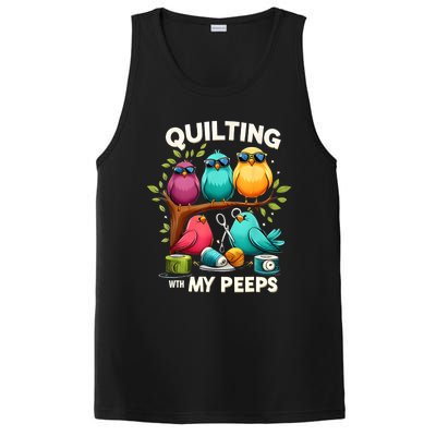 Quilting With My Peeps Funny Quilting Gift For Women PosiCharge Competitor Tank