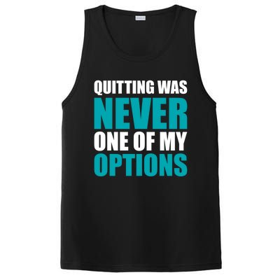 Quitting Was Never One Of My Options Gym Fitness Hard Work Gift PosiCharge Competitor Tank