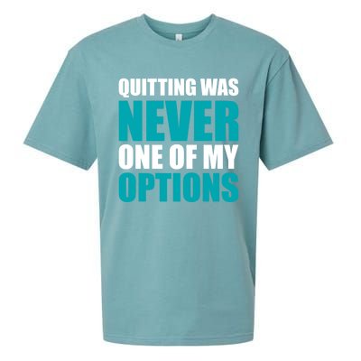 Quitting Was Never One Of My Options Gym Fitness Hard Work Gift Sueded Cloud Jersey T-Shirt