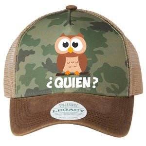 Quien Who Owl Funny Spanish Teacher Legacy Tie Dye Trucker Hat