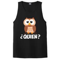 Quien Who Owl Funny Spanish Teacher PosiCharge Competitor Tank