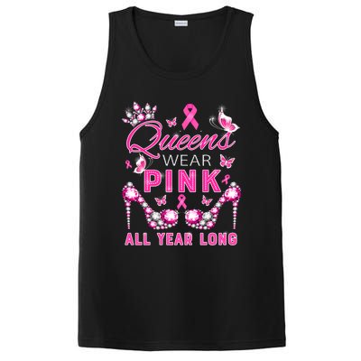 Queens Wear Pink All Year Support Breast Cancer Awareness Cool Gift PosiCharge Competitor Tank