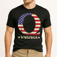 QAnon WWG1WGA Q Anon Great Awakening MAGA USA Flag Design Cooling Performance Crew T-Shirt