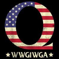 QAnon WWG1WGA Q Anon Great Awakening MAGA USA Flag Design Sustainable Bucket Hat