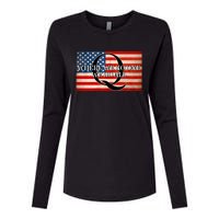 Q Where We Go One We Go All Usa Flag Womens Cotton Relaxed Long Sleeve T-Shirt