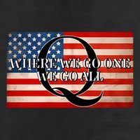 Q Where We Go One We Go All Usa Flag Crop Fleece Hoodie