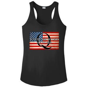 Q Where We Go One We Go All Usa Flag Ladies PosiCharge Competitor Racerback Tank