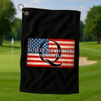 Q Where We Go One We Go All Usa Flag Golf Towel
