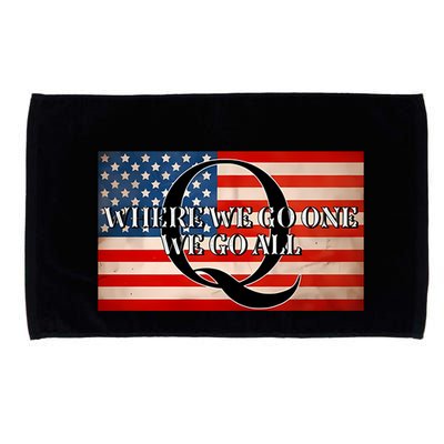 Q Where We Go One We Go All Usa Flag Microfiber Hand Towel