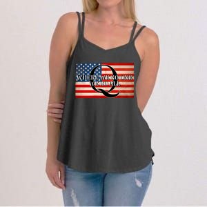 Q Where We Go One We Go All Usa Flag Women's Strappy Tank