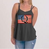 Q Where We Go One We Go All Usa Flag Women's Strappy Tank