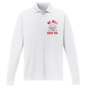 Queen We Will Rock You Performance Long Sleeve Polo