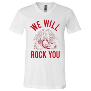 Queen We Will Rock You V-Neck T-Shirt