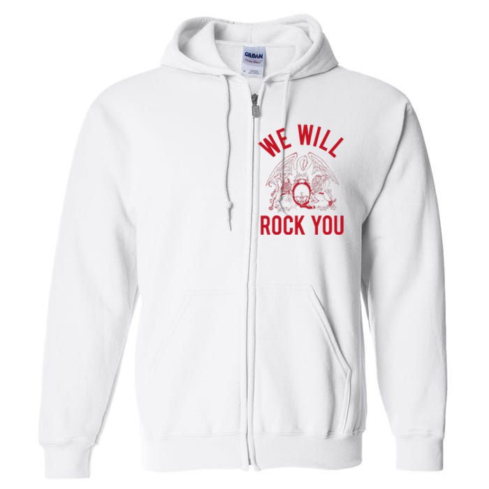 Queen We Will Rock You Full Zip Hoodie