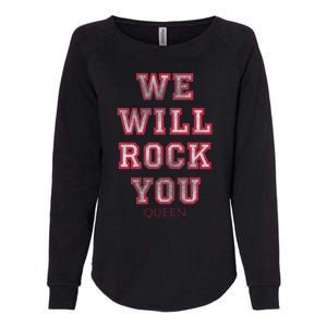 Queen We Will Rock You Pink Funny Gift Womens California Wash Sweatshirt