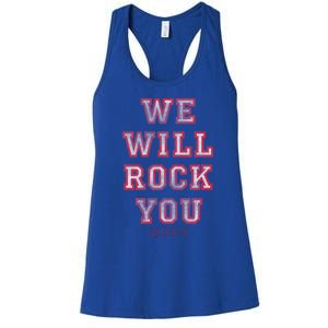 Queen We Will Rock You Pink Funny Gift Women's Racerback Tank