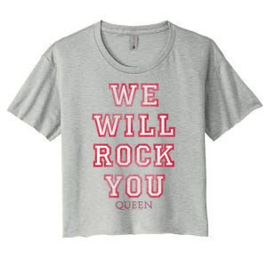 Queen We Will Rock You Pink Funny Gift Women's Crop Top Tee