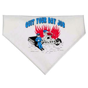 Quit Your Day Job Funny Police Humor USA-Made Doggie Bandana