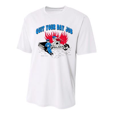 Quit Your Day Job Funny Police Humor Performance Sprint T-Shirt