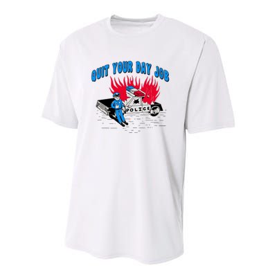 Quit Your Day Job Funny Police Humor Youth Performance Sprint T-Shirt