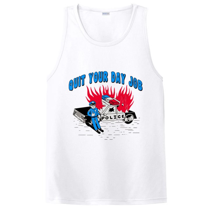 Quit Your Day Job Funny Police Humor PosiCharge Competitor Tank