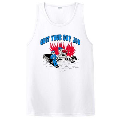 Quit Your Day Job Funny Police Humor PosiCharge Competitor Tank