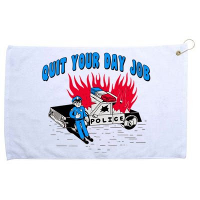 Quit Your Day Job Funny Police Humor Grommeted Golf Towel