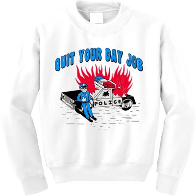 Quit Your Day Job Funny Police Humor Kids Sweatshirt