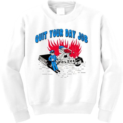 Quit Your Day Job Funny Police Humor Kids Sweatshirt