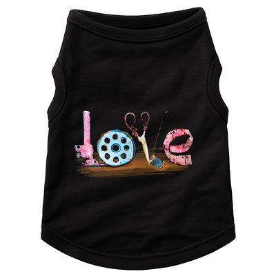 Quilting Yarn Graphic Design Seamstress Sewing Themed Cute Gift Doggie Tank