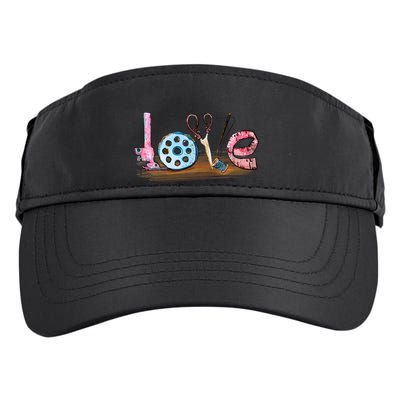 Quilting Yarn Graphic Design Seamstress Sewing Themed Cute Gift Adult Drive Performance Visor