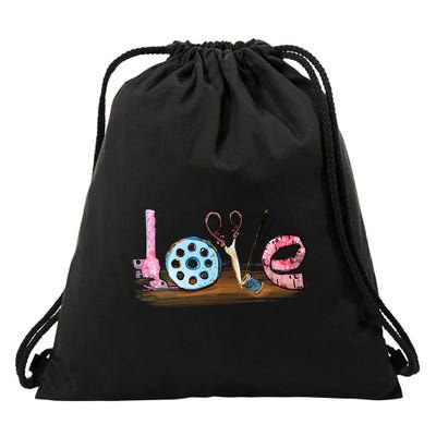 Quilting Yarn Graphic Design Seamstress Sewing Themed Cute Gift Drawstring Bag