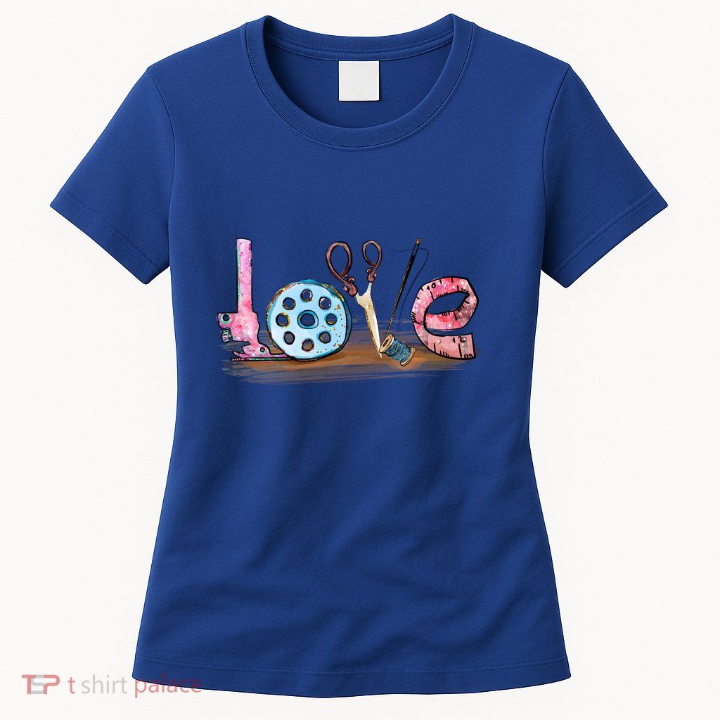 Quilting Yarn Graphic Design Seamstress Sewing Themed Cute Gift Womens T-Shirt