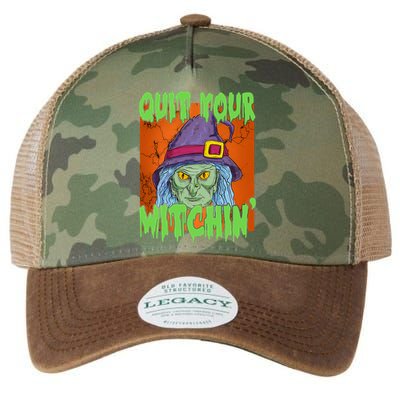 Quit Your Witchin Spooky Halloween Legacy Tie Dye Trucker Hat