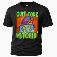 Quit Your Witchin Spooky Halloween Cooling Performance Crew T-Shirt