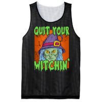 Quit Your Witchin Spooky Halloween Mesh Reversible Basketball Jersey Tank