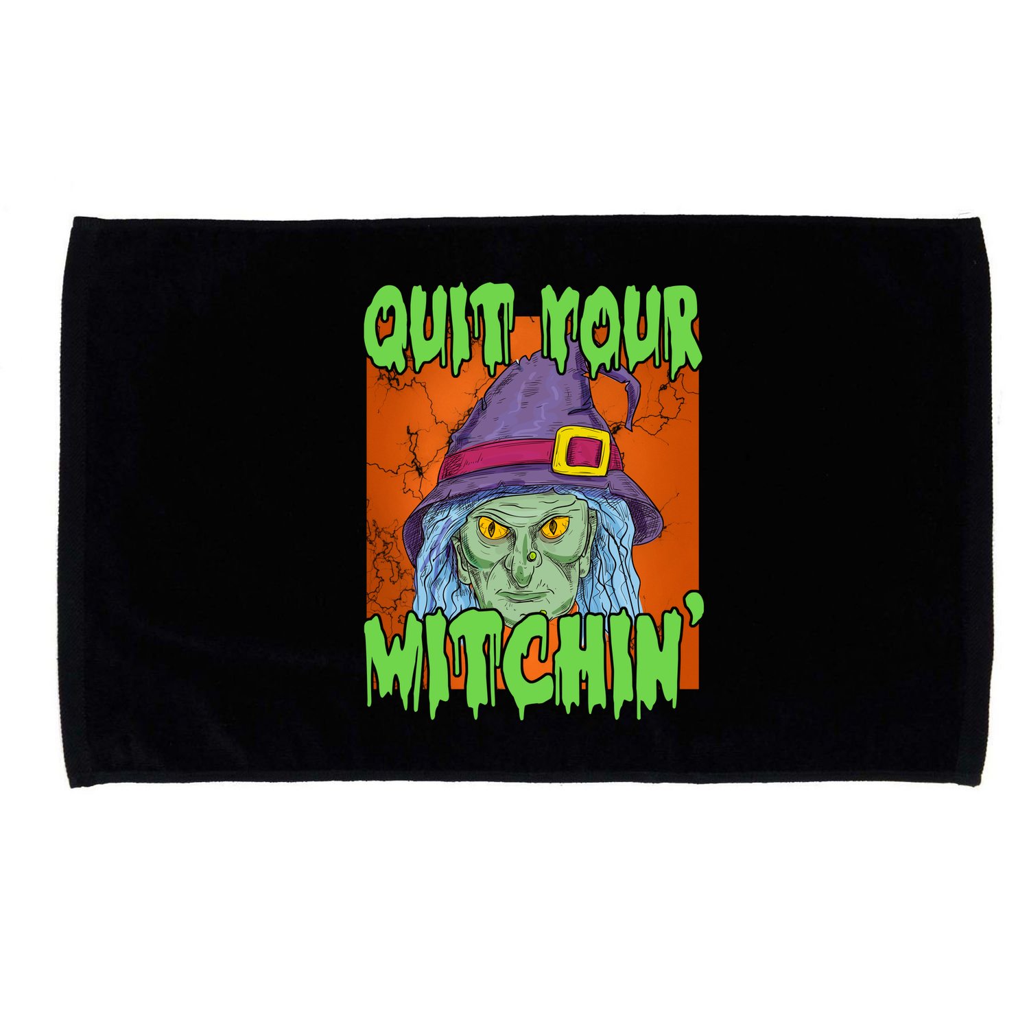 Quit Your Witchin Spooky Halloween Microfiber Hand Towel