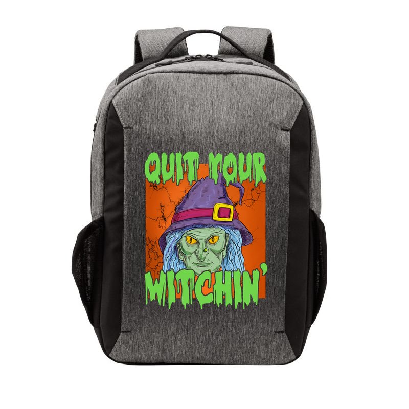 Quit Your Witchin Spooky Halloween Vector Backpack