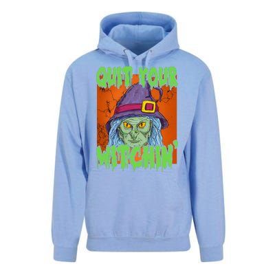 Quit Your Witchin Spooky Halloween Unisex Surf Hoodie