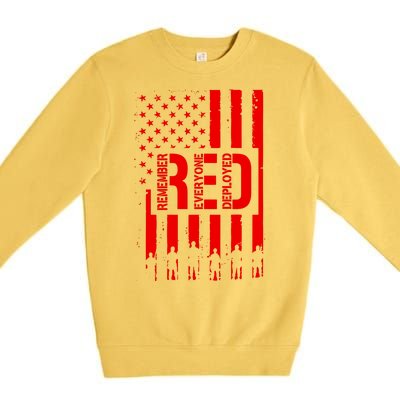 R.E.D Remember Everyone Deployed Red Friday Premium Crewneck Sweatshirt